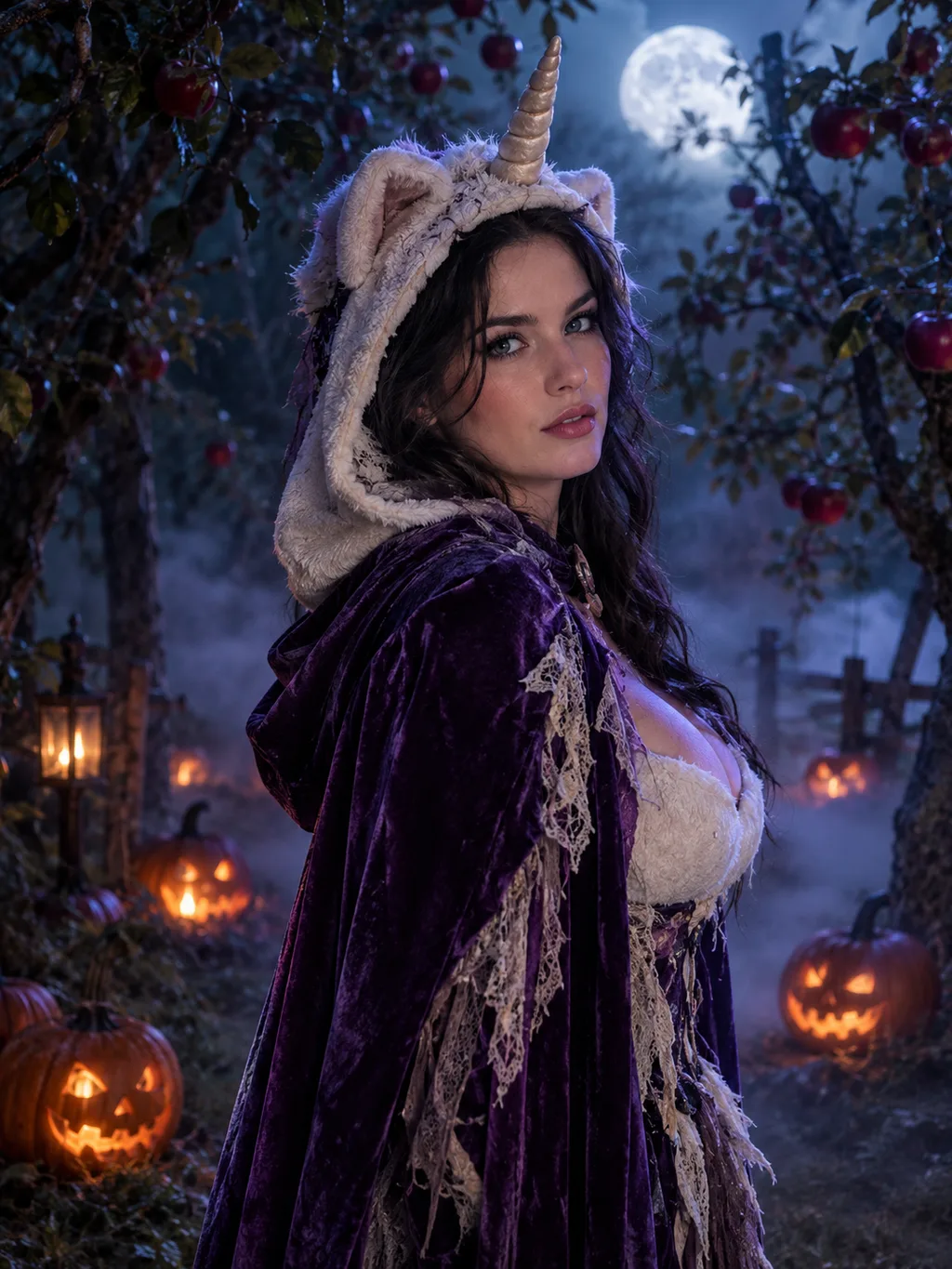 Haunted unicorn costume portrait